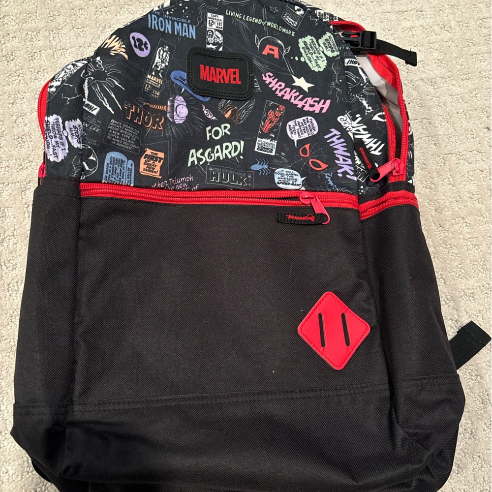 Boy’s Marvel Backpack | Black and Red